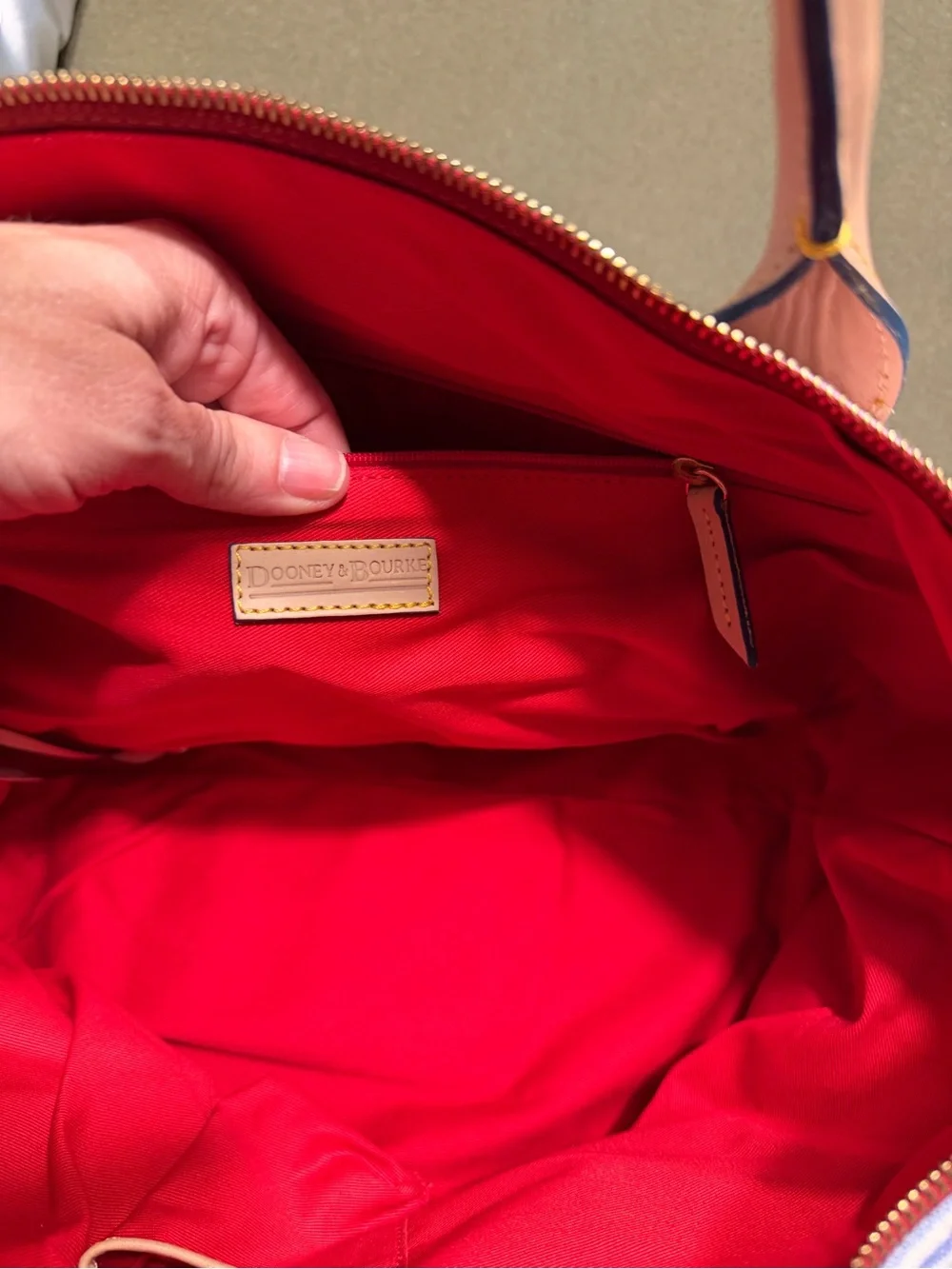 Dooney & Bourke Multicolor Patchwork Satchel duffle EUC vintage